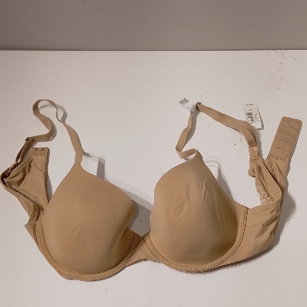 Love By GAP Everyday Essentials T-Shirt Bra Brush Beige Brown 34B